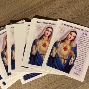 Feast of the Immaculate Heart Prayer Cards